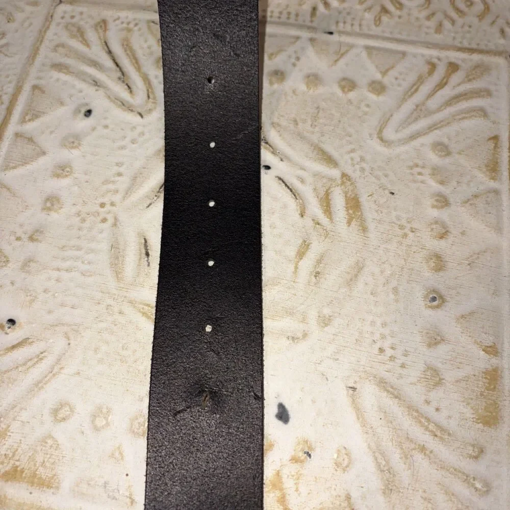 Fossil Leather Belt Gem Belt Buckle